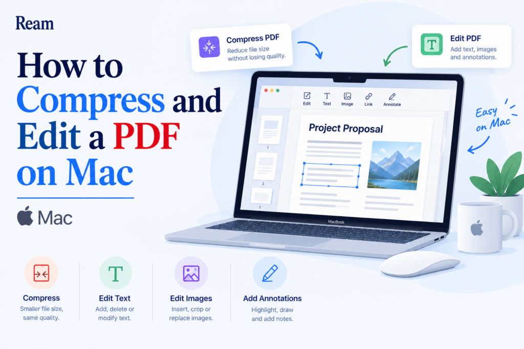 How to Compress and Edit a PDF on Mac (Free, No Install)