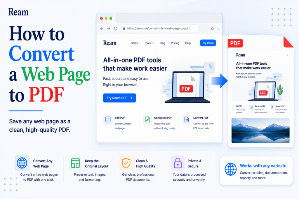 How to Convert a Web Page (HTML) to PDF