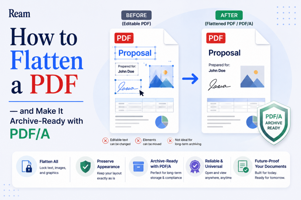How to Flatten a PDF — and Make It Archive-Ready with PDF/A