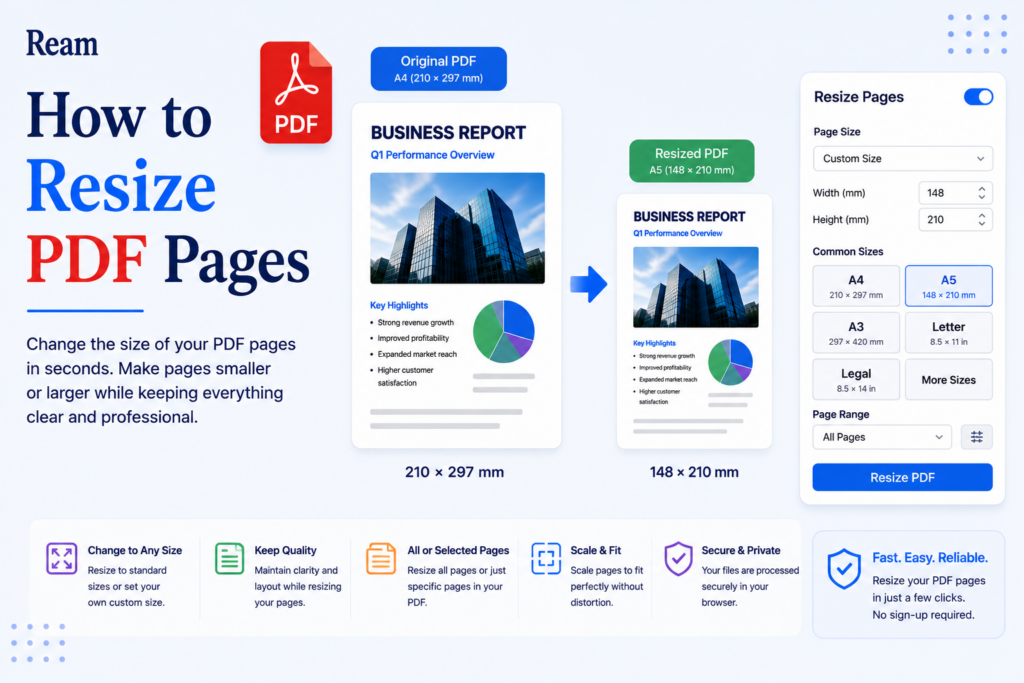 How to Resize PDF Pages (A4, Letter, Legal & More)