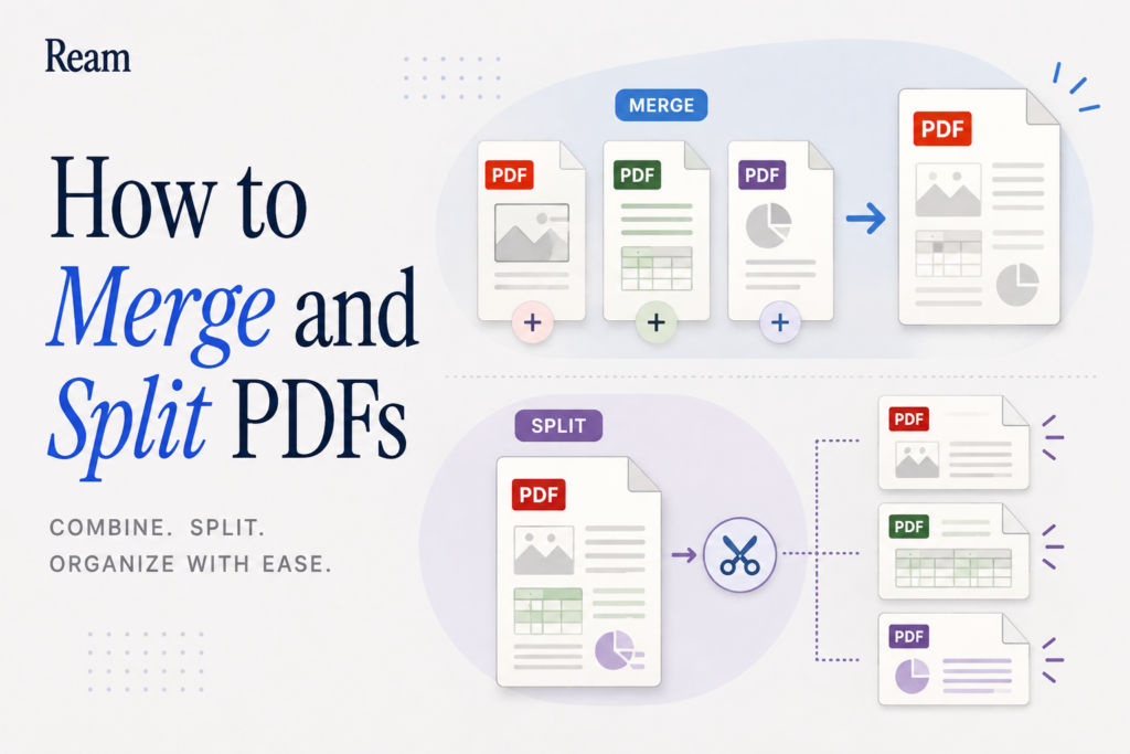 How to Merge and Split PDFs (Combine, Separate, Reorder)