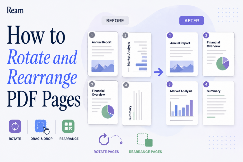 How to Rotate and Rearrange PDF Pages (Rotate, Reorder, Delete)