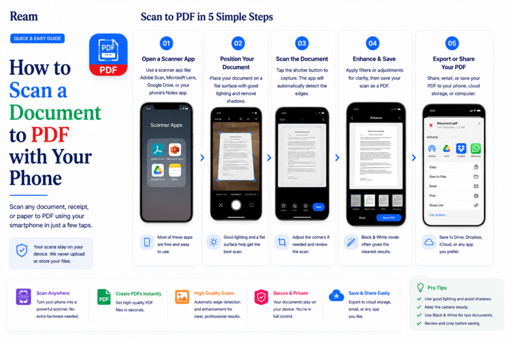 How to Scan a Document to PDF with Your Phone