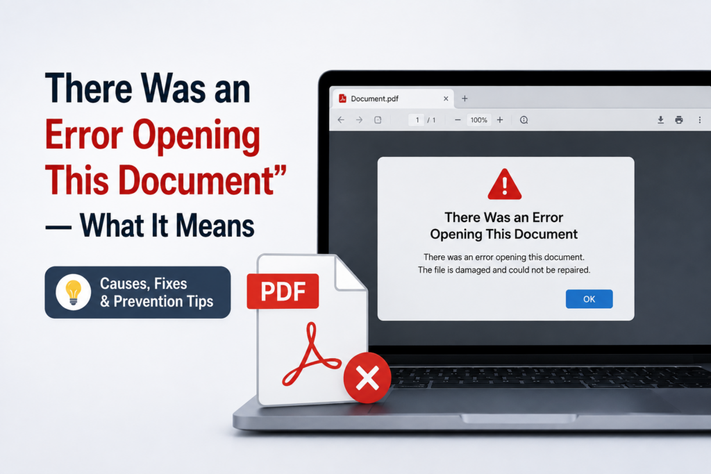 “There Was an Error Opening This Document” — What It Means